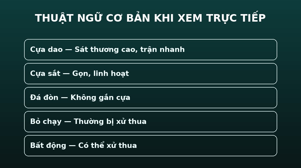 Minh họa dạng cựa và cách tính kết quả trận